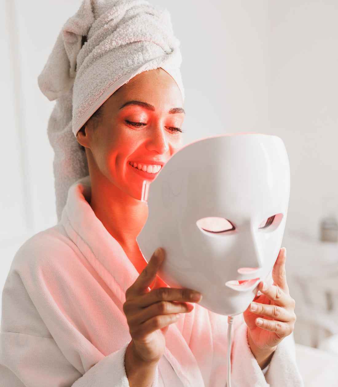 7-Color LED Facial Skincare Mask - Vrimlo 7-Color LED Light Treatment Mask for Radiant Skin