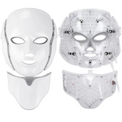 7-Color LED Skincare Mask for Face & Neck - Complete LED Light Treatment Mask with Neck Panel